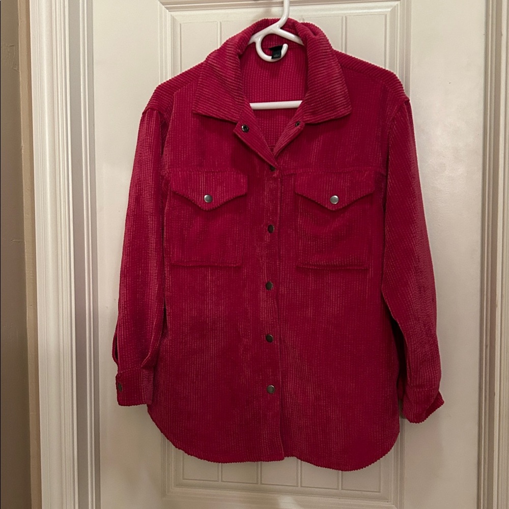 Wild Fable hot pink XS oversized Corduroy Jacket/shirt